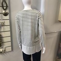 Ping Pong- Sheer hem striped top
