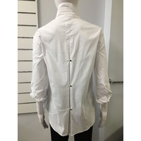 Ping Pong- White Shirt with Rose Coloured Buttons