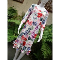Domchi 3/4 Sleeve Jersey Dress with Frill