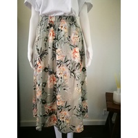 Jump Wild Rose Pleated Midi Skirt