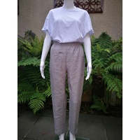 Domchi Natural Fibre Linen Pants with Feature Tab