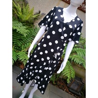 PingPong Short Sleeve Spot Ruffle Dress