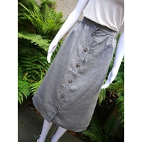 Jump Botton Through Linen Skirt