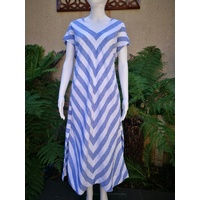 PingPong Drop Shoulder Stripe Linen Dress