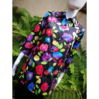Domchi 3/4 Sleeve Floral Cotton Shirt