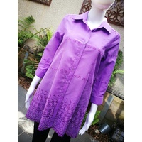 Domchi 3/4 Sleeve Pleat Shirt