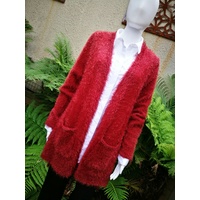 PingPong Feather Yarn Long Cardigan