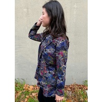 Collared Kaleidoscope Jacket with Matching High/Low Top