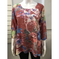Corfu-rouge floral top