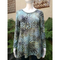 Domchi Top with Leopard Print