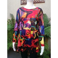 Domchi 3/4 Sleeve Swing Top