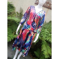 Pah Fashions Black Multi Colour Dress