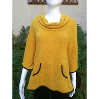 Domchi Lightweight Puncho in Furry Fabric