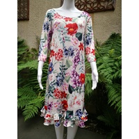 Domchi 3/4 Sleeve Jersey Dress with Frill