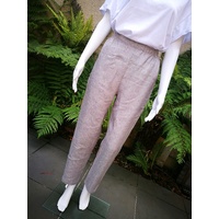 Domchi Natural Fibre Linen Pants with Feature Tab