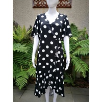 PingPong Short Sleeve Spot Ruffle Dress