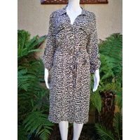 PingPong Leopard Print Shirt Dress