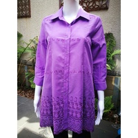 Domchi 3/4 Sleeve Pleat Shirt
