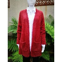 PingPong Feather Yarn Long Cardigan