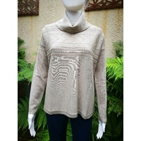 Jump Long Sleeve Horizontal Argyle Stitch Pullover