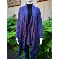 Domchi Angora Knit Longline Jacket with Tie Front