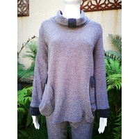 Light Grey Top with Charcoal Trim and fluffy interior