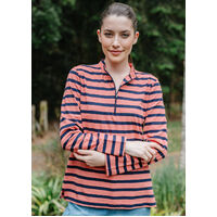 Stripe Polo with Zip Feature by Goondiwindi