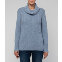 Cowl Neck Pattern Pullover by Jump