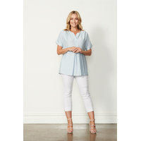 Holmes & Fallon Blouse with Gathered Shoulder