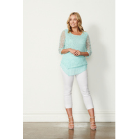 Holmes & Fallon Blouse with Net Overlay