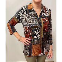 Dianne Frank Zip Front Polo