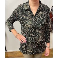 Dianne Frank Zip Front Polo