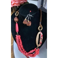 Selrah Lightweight Wooden Jewellery Set  - Geo