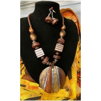 Selrah Lightweight Wooden Jewellery Set  - Rocky