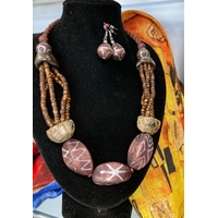 Selrah Lightweight Wooden Jewellery Set  - Raja