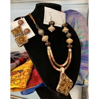 Selrah Lightweight Wooden Jewellery Set  - Bianca