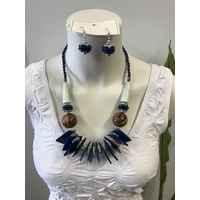 Selrah- Cobolt Blue necklace and earring set