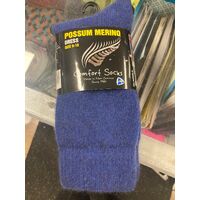 Possum Merino Plain Sock Navy [Size: 6-10] [Colour: Navy]