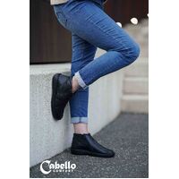 Cabello Black Crinkle Boot