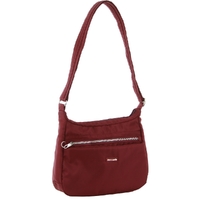 Pierre Cardin Cross Body Anti-Theft Nylon Bag - Wine