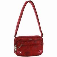 Pierre Cardin Cross Body Anti-Theft Nylon Bag - Wine