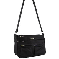 Pierre Cardin Cross Body Anti-Theft Nylon Bag - Black