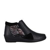 Black Floral Boot